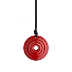 Pendentif harmonisant Donut Rouge céramique Electro'Sens