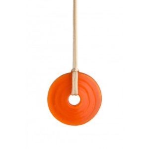 Pendentif harmonisant "Donut" verre fusionné Electro'Sens Orange